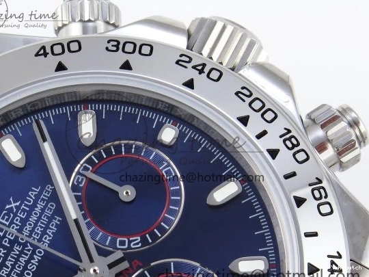 116509 OMF DIAL SS BEST ON A7750 DAYTONA BLUE MOVEMENT) SS STICK BRACELET (SLIM EDITION 1219